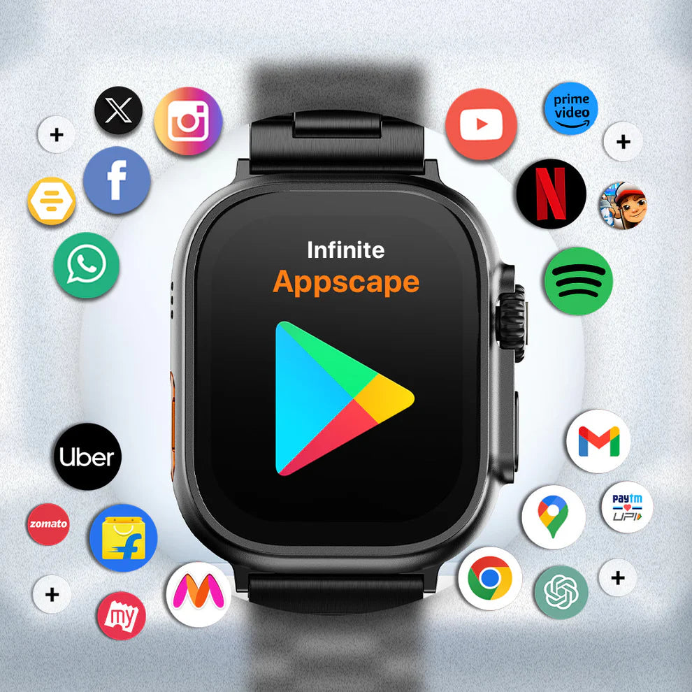 Aonix Fire-Boltt Dream Wristphone (Midnight Steel) – All-in-One 4G Smartwatch