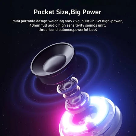 Aonix RedMagic Magnetic Mini Bluetooth Speaker – Waterproof, Travel & Outdoors