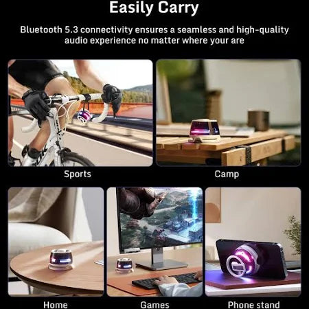 Aonix RedMagic Magnetic Mini Bluetooth Speaker – Waterproof, Travel & Outdoors